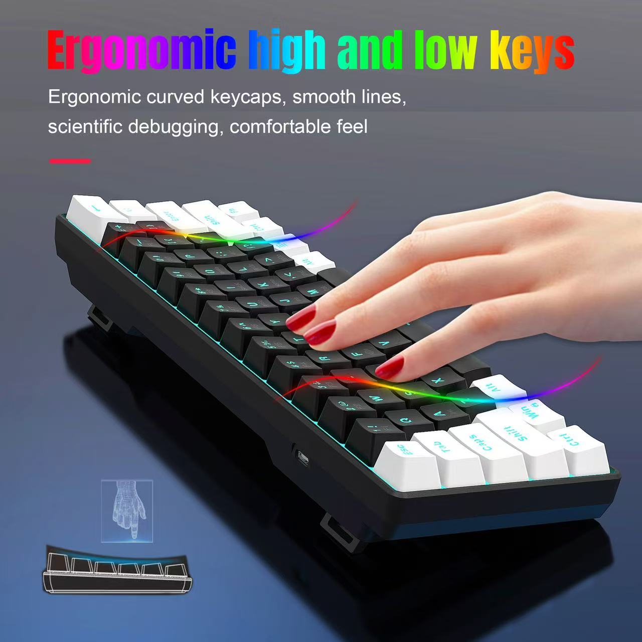 60% Mechanical Keyboard, Gamin - Keyboard Gaming Blue Switch 评论和价格
