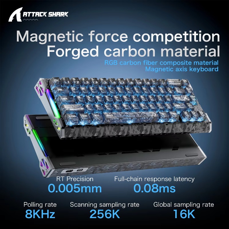 Attack Shark for R86 HE Carbon - Gaming Keyboard No Rgb 评论和价格