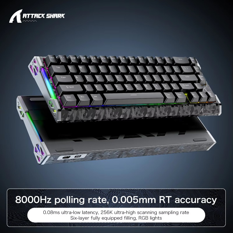 Attack Shark for R86 HE Carbon - Gaming Keyboard No Rgb 评论和价格