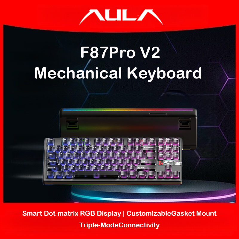 AULA F87 Pro V2 Tri-mode 87 Ke - Gaming Keyboard Hot Swappable 评论和价格