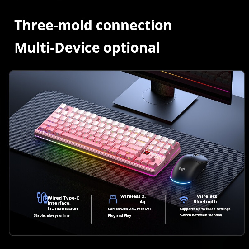 AULA F87 Pro V2 Tri-mode 87 Ke - Gaming Keyboard Hot Swappable 评论和价格