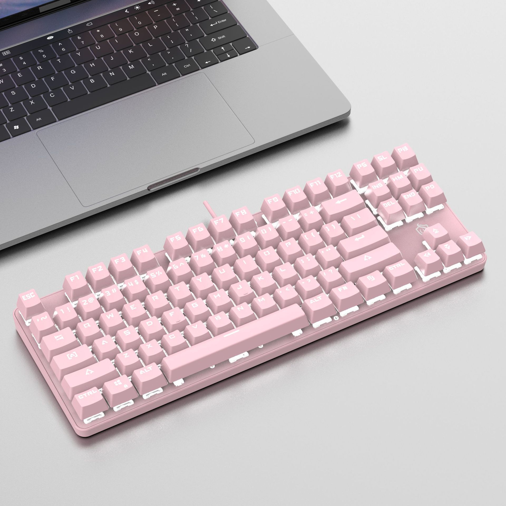 87 Key Mechanical Keyboard Blu - Keyboard Gaming Blue Switch 评论和价格