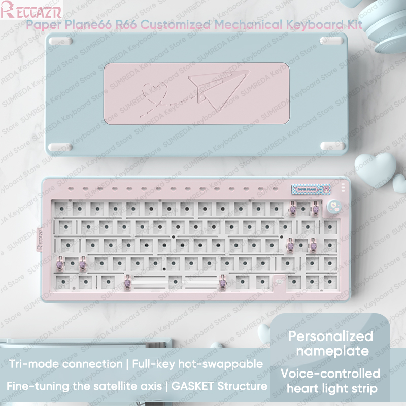 RECCAZR R66 Paper Plane66 Mech - Gaming Keyboard No Rgb 评论和价格