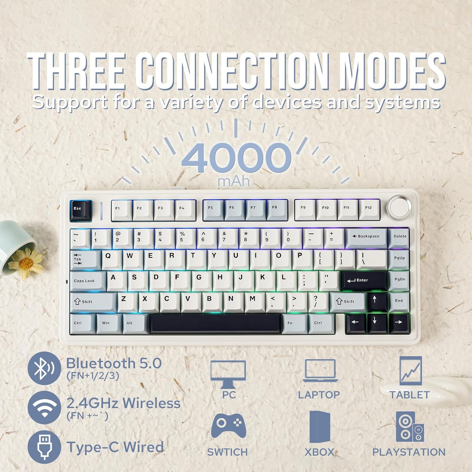Aula F75 Mechanical Keyboard 7 - Gaming Keyboard Hot Swappable 评论和价格