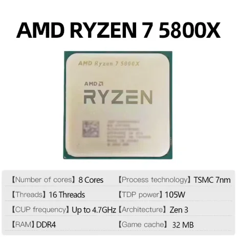 AMD R7 5800X Ryzen 7 5800X 8 C - Amd Cpu Ryzen 7 评论和价格