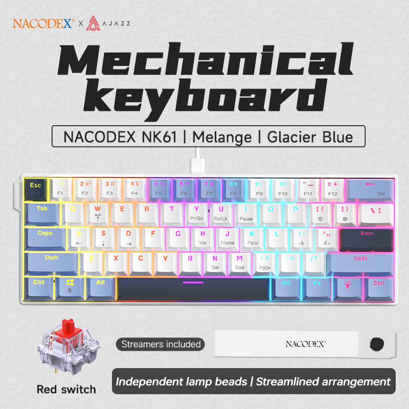 AJAZZ NK61 Wired Mechanical Ga - Gaming Keyboard Hot Swappable 评论和价格