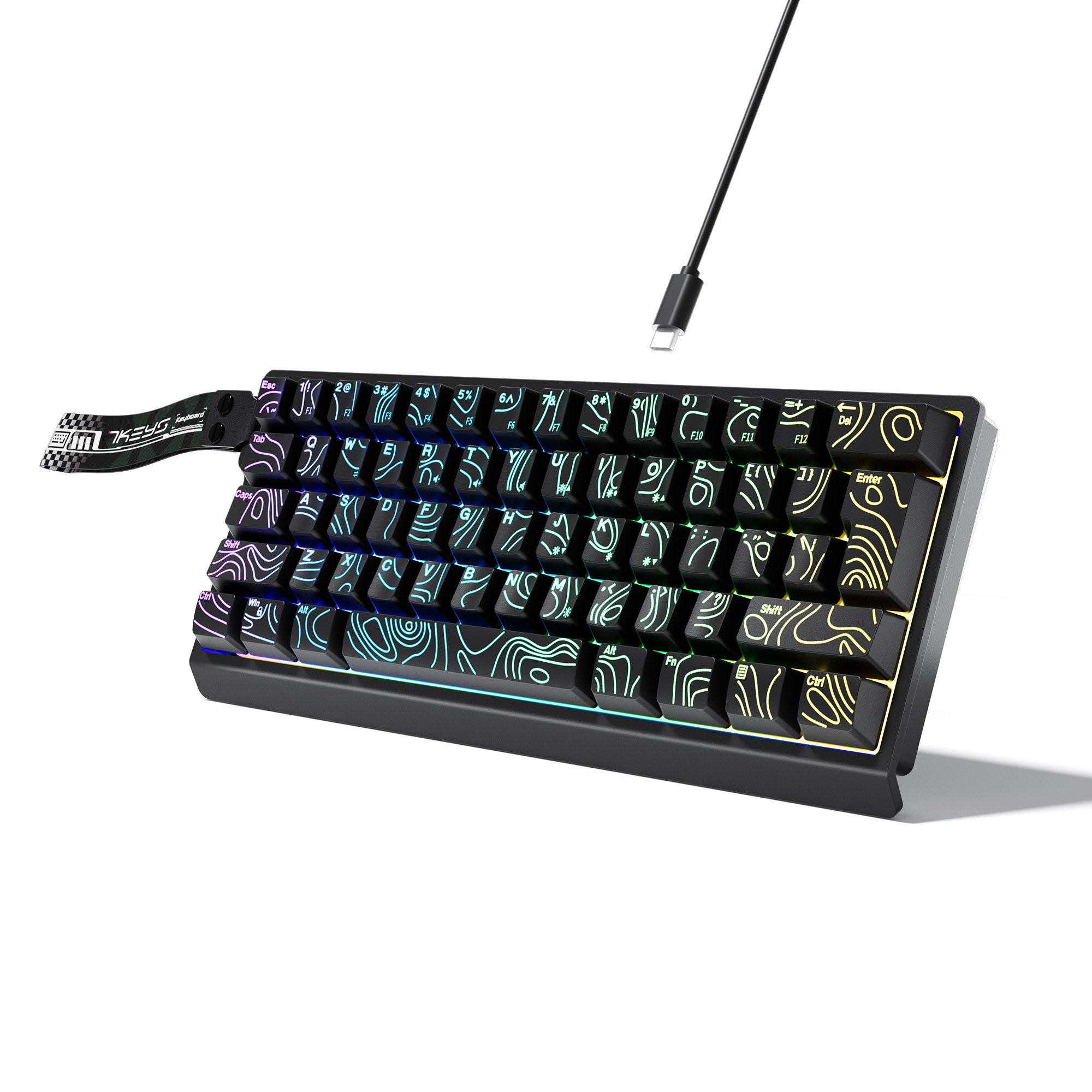 60% Compact Wired Keyboard wit - Keyboard Gaming Blue Switch 评论和价格