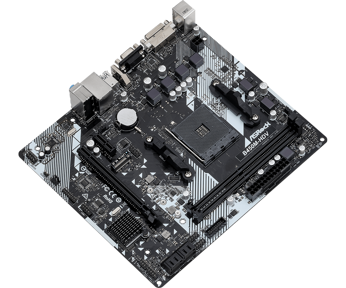 AMD B450 ASROCK B450M-HDV R4.0 - Amd Cpu Ryzen 7 评论和价格