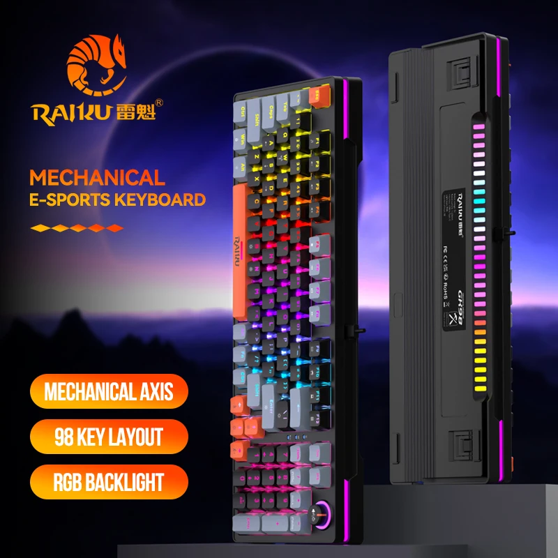 GK98 Wired gaming keyboard RGB - Keyboard Gaming Blue Switch 评论和价格
