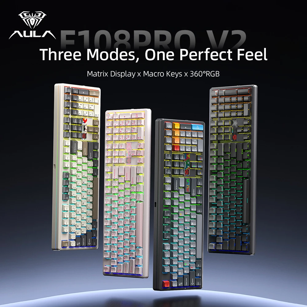 AULA F108 Pro V2 Mechanical Ke - Gaming Keyboard Hot Swappable 评论和价格